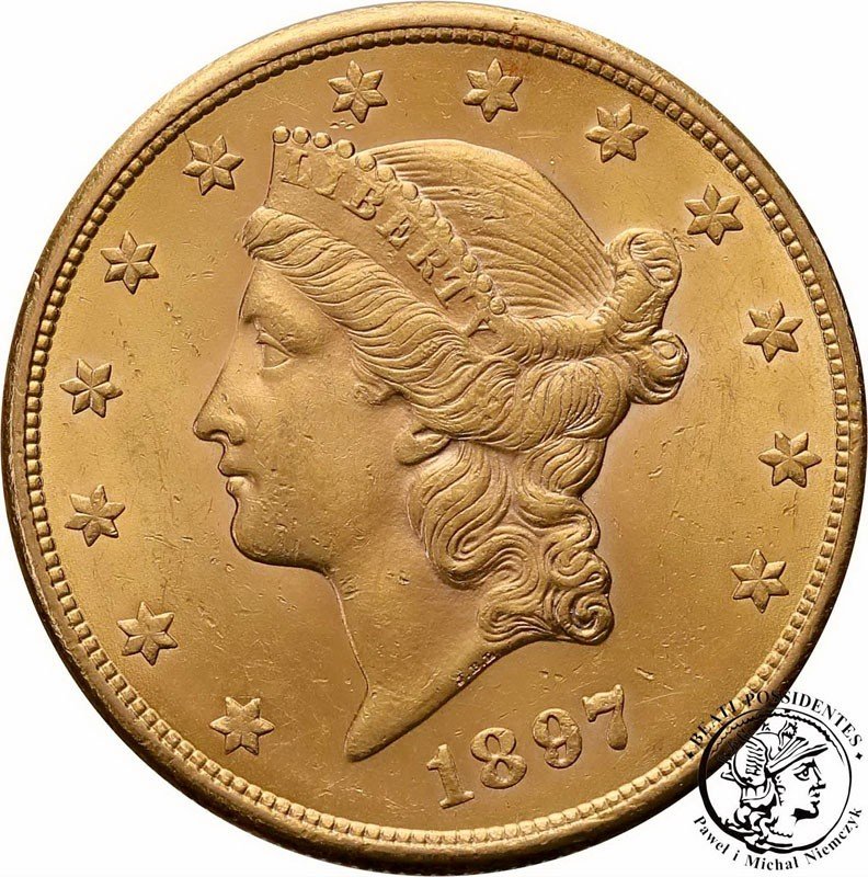 USA 20 dolarów 1897 S San Francisco st.1